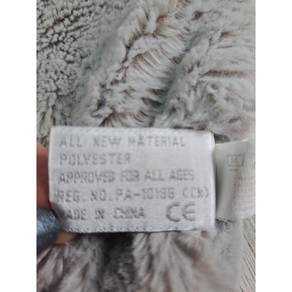 Plush Gray Owl Play Mat Belly Tummy Time Soft Bearington Baby Lovey Blanket 32" - Picture 13 of 13